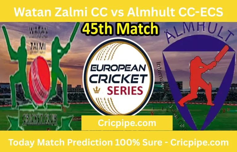 Today Match Prediction-Watan Zalmi CC vs Almhult CC-ECS T10 Botkyrka Series-45th Match-Who Will Win