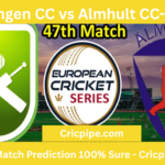 Today Match Prediction – Hisingen CC vs Almhult CC ECS T10 Botkyrka Series – 47th Match