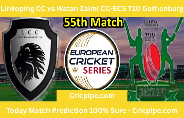 Today Match Prediction-Linkoping CC vs Watan Zalmi CC-ECS T10 Gothenburg Series-55th Match-Who Will Win
