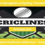 Today Match Prediction – Melbourne Renegades vs Sydney Thunder BBL T20 2018–19 | 46th Match | Who Will Win