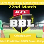 MLS vs MLR Today Match Prediction – BBL T20 2025-26 22nd Match